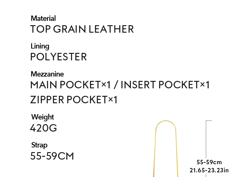 Back of structured crossbody handbag