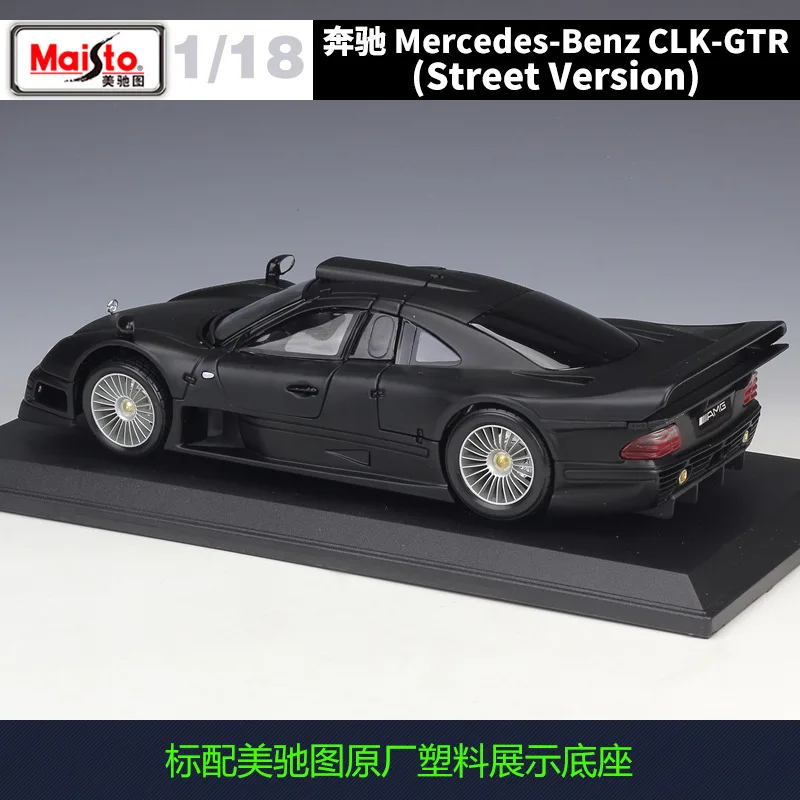 Maisto Mercedes CLK‐GTR street version 1/18 Maisto Mercedes-Benz CLK-GTR Matt Black Street version