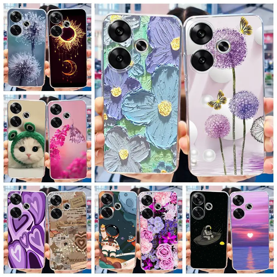 Stylish Painted Soft Silicone Phone Case - 6.79'' Protective Back Cover