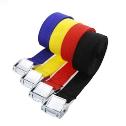 Heavy - Duty Cargo Strap with Metal Buckle - 2.5cm x 2M (Yellow)