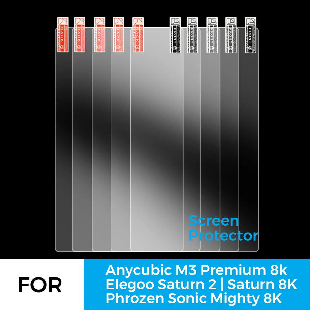 

5/10 шт., защитная пленка на экран 10,1 дюйма для 3D-принтера Anycubic M3 Premium Elegoo Saturn 2 Saturn 8K Sonic Mighty 8K