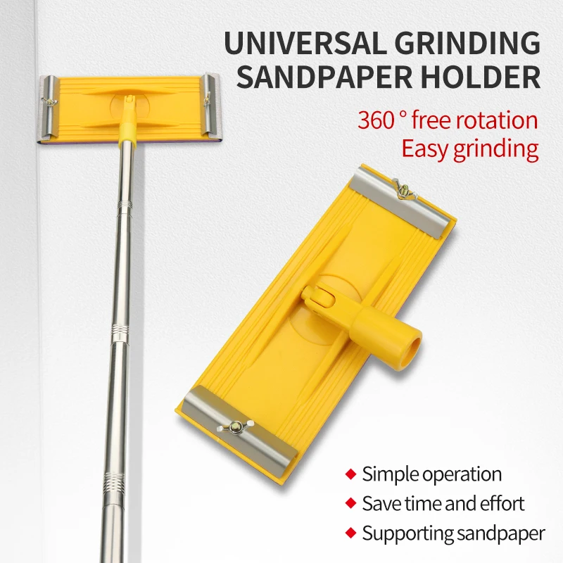 Wall Polishing Tool 1.1M 1.4M 1.7M Extension Rod 360 Degree Rotation Home Wall Sand Board Sander Tool