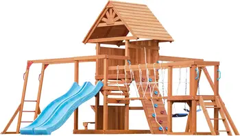 Wooden Backyard Swing Set 1