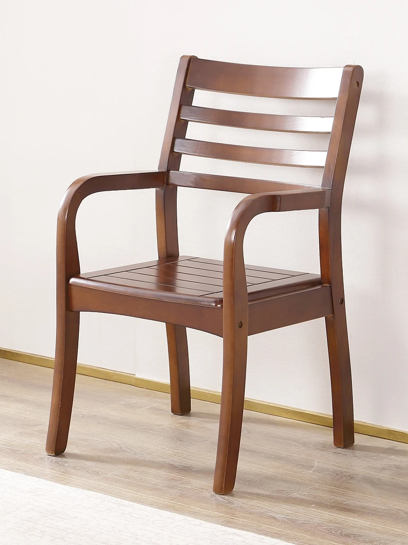 

Solid wood chairs, household elderly chairs, bedroom computer chairs with armrests, backrests, office chairs