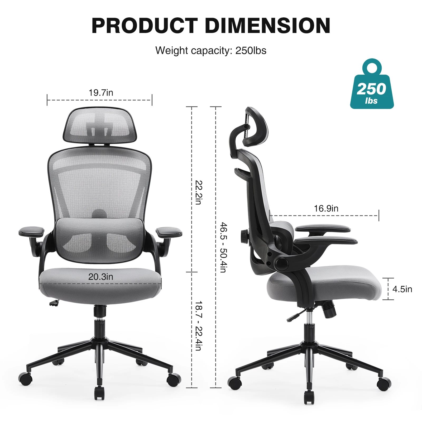 JHK Ergonomic Mesh Adjustable Lumbar Support Office Chair 120°Tilt High Back Comfortable Computer Chair with Soft Flip Up Arms 4 JHK Ergonomic Mesh Adjustable Lumbar Support Office Chair 120°Tilt High Back Comfortable Computer Chair with Soft Flip Up Arms 4