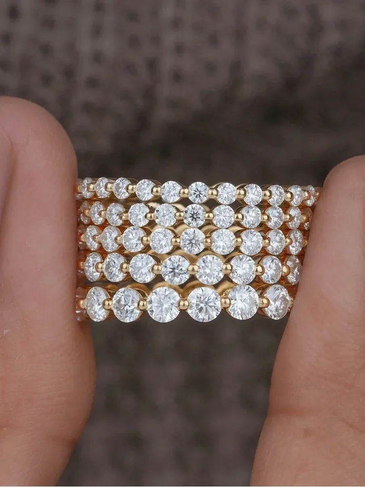 Schlichter Zirkon-Perlenring aus 925er-Sterlingsilber für Damen, Verlobung, Hochzeit, Luxus, modisch, hochwertiger edler Schmuck – Detail 9