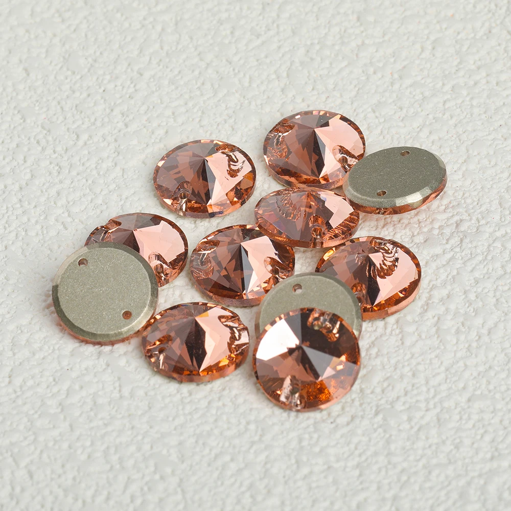 VC K9 Rivoli 10 Stück hochwertige Glas-Nähsteine zum Aufnähen, Kristall-Flachsteine zum Nähen für DIY-Kleidungsstücke, Hochzeitskleider-Applikationen – Detail 3