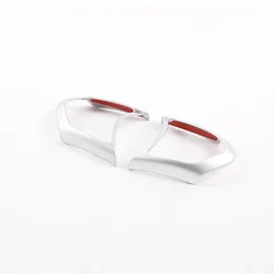 Red M - Sport ABS Steering Wheel Decoration Trim Frame (Silver)