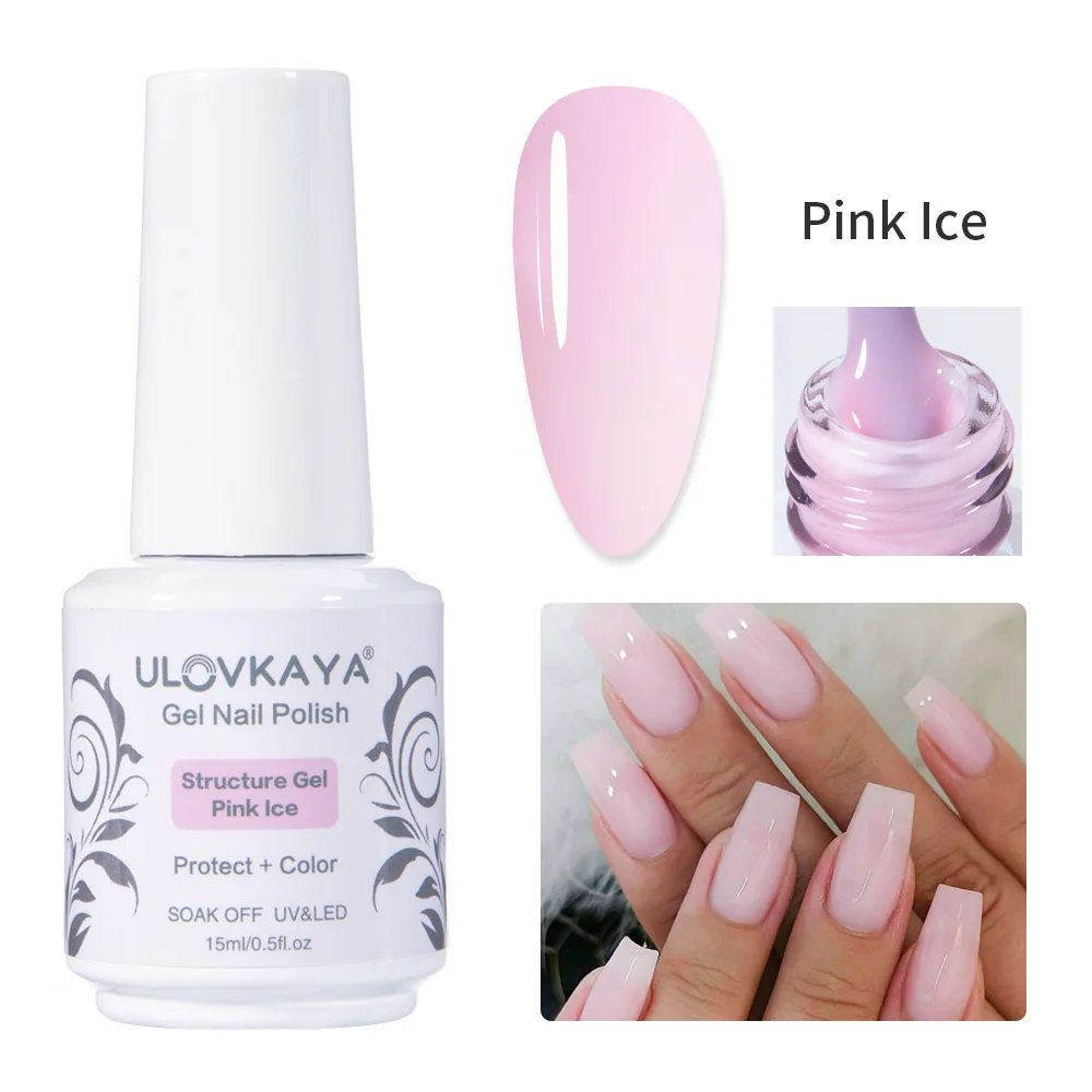 Ulovkaya 15Ml Roze Ijs Structuur Gel Nagellak Losweken Manicure Uv/Led