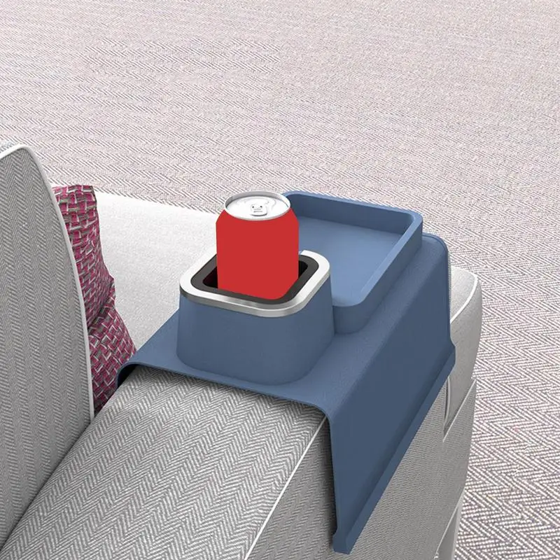 Couch Arm Table Couch Arm Remote Control Cup Holder Tray Anti-Spill Sofa Organizer Drinks Remotes Holder For Snacks Storage