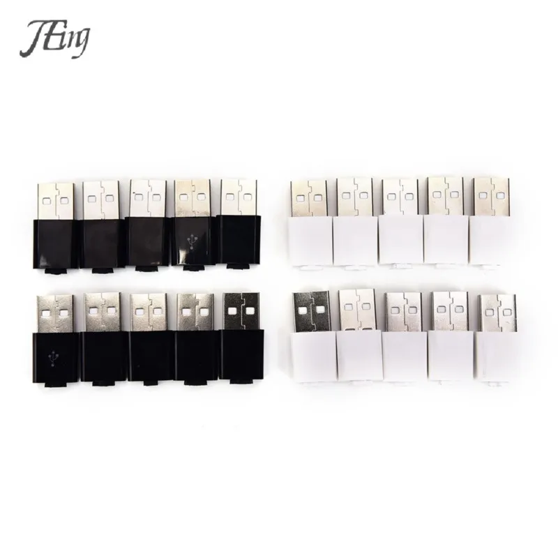 

10 шт./лот diy usb Штекерный адаптер в сборе, разъем, гнездо, никелевый, прямоугольный