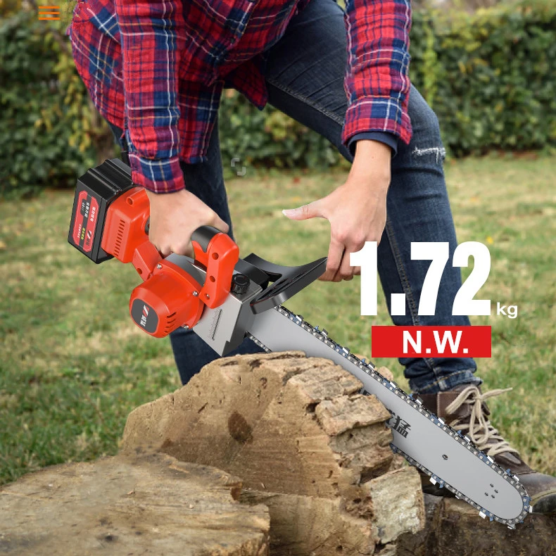 12 Inch electric Mini Wood Cutting brushless motor lithium battery chainsaw