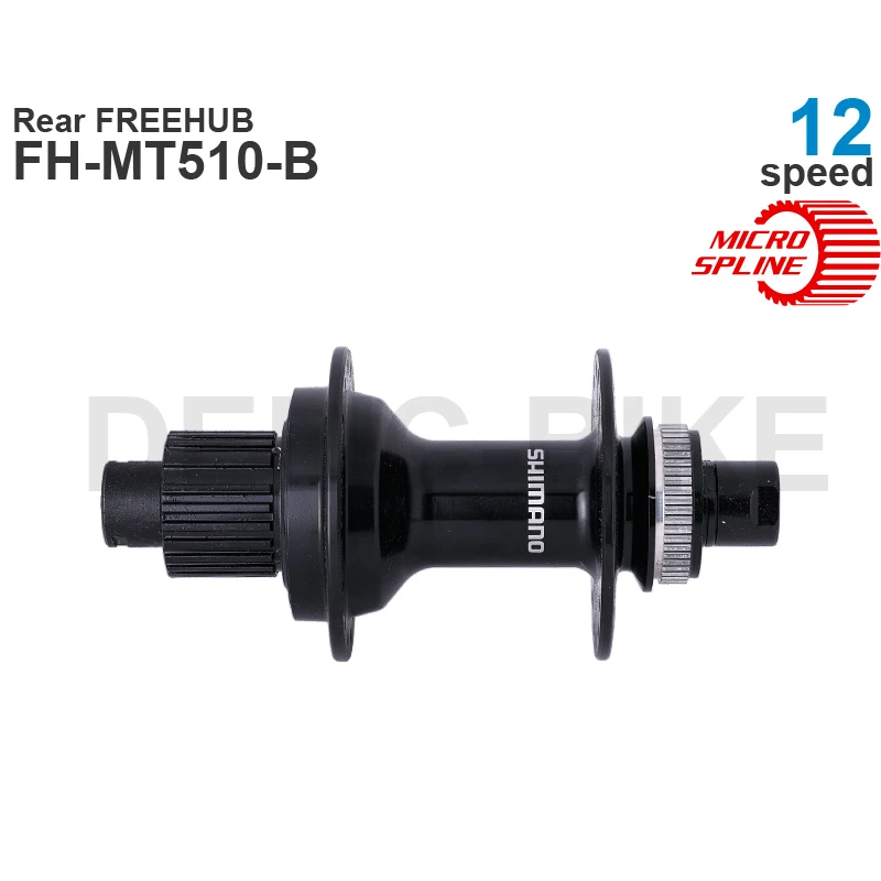 SHIMANO 디스크 브레이크 리어 FREEHUB FH-MT510-B 마이크로 스플라인 E-THRU 액슬 12단 오리지널 부품