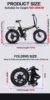 ALFINA FX-20 500W motor smart electric mountain bike 48V15AH 40km/h foldable 20 inch 4.0 fat tire ebike electric bike 6
