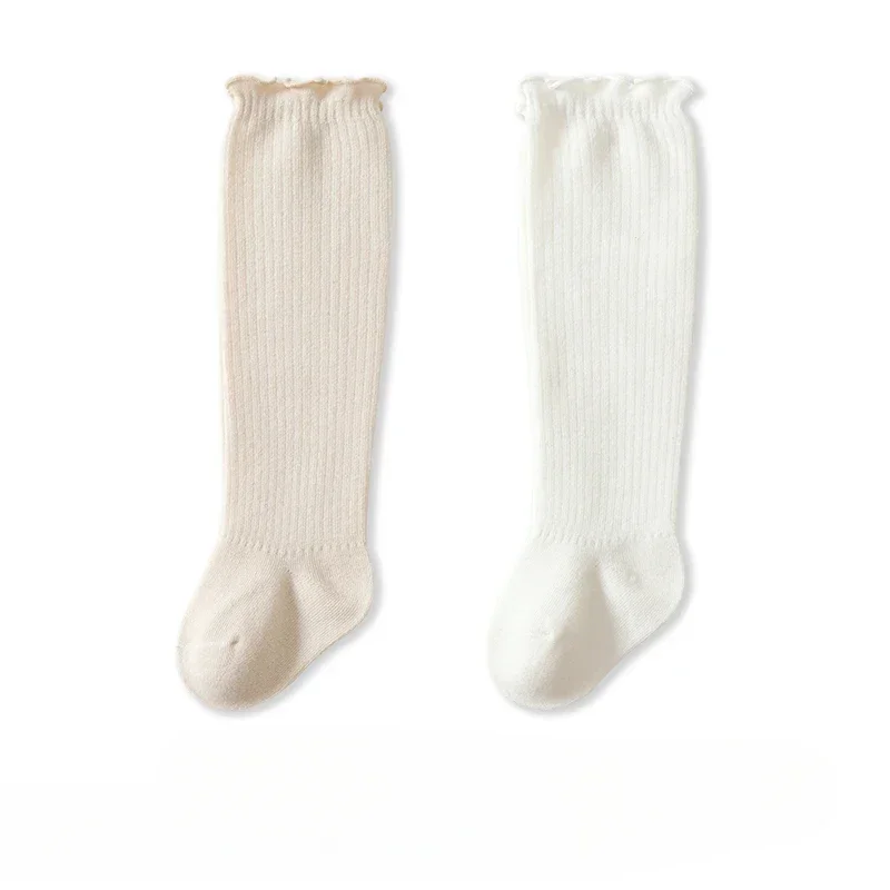 Baby Over The Knee Spring and Autumn Cotton Newborn Baby Stockings High Tube Loose Feet Boys and Girls Children Socks Two Pairs 1
