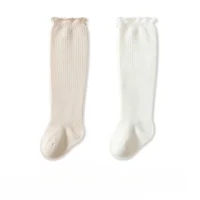 Baby Over The Knee Spring and Autumn Cotton Newborn Baby Stockings High Tube Loose Feet Boys and Girls Children Socks Two Pairs 1