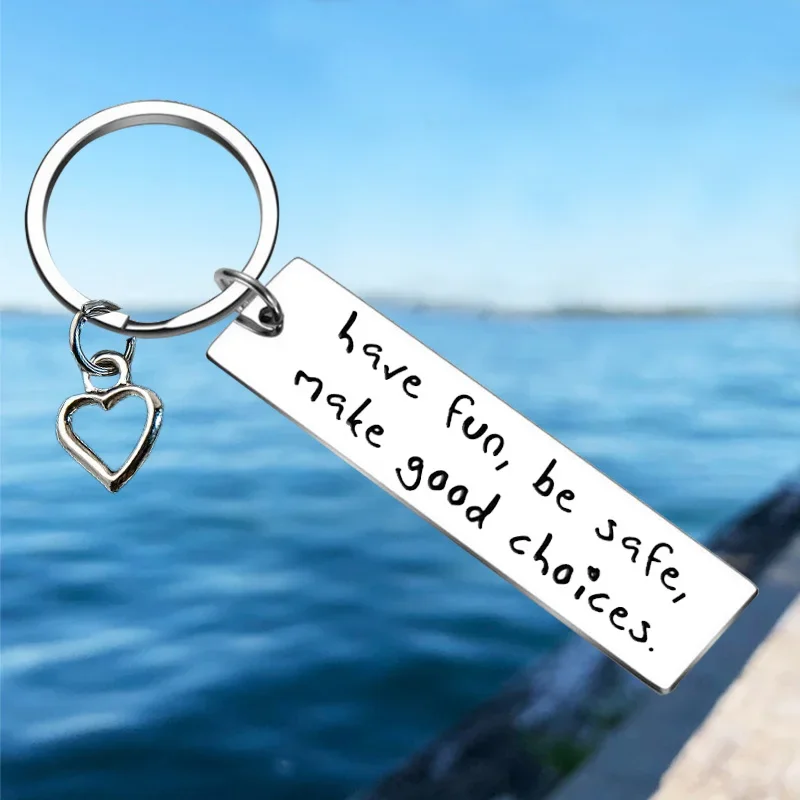 

Hot Drive Safe Keychain Pendant Son Daughter, Graduation Gifts Key Chains College Students, Sweet 16 Gifts Have Fun, Be Safe