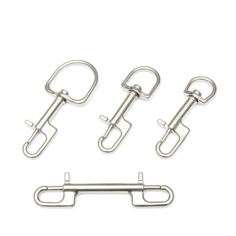 Diving Hose Clip Scuba Diving Buoy Scuba Diving Tank Valve Cover Scuba Diving Bolt Snap 316 Stainless Steel Hook Clip Swivel Hook BCD Accessories