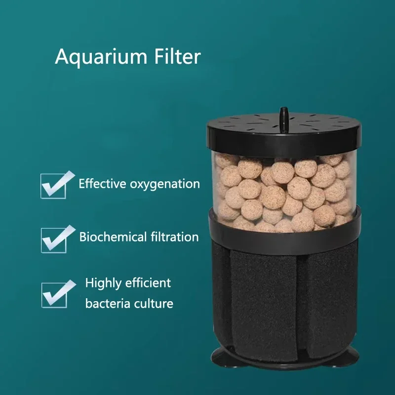 1PcsBlackAquariumFilterforAquariumFishTankAirPumpSkimmerBiochemicalSpongeFilter