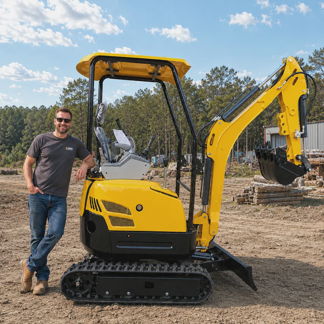 Mini-Bagger für Landwirtschaft, Hydraulisch, 1,5 Tonnen, 1,8 Tonnen, 2 Tonnen, mit Kabine, EPA EURO 5 Standard, Maßgefertigter Kleinbagger zum Verkauf