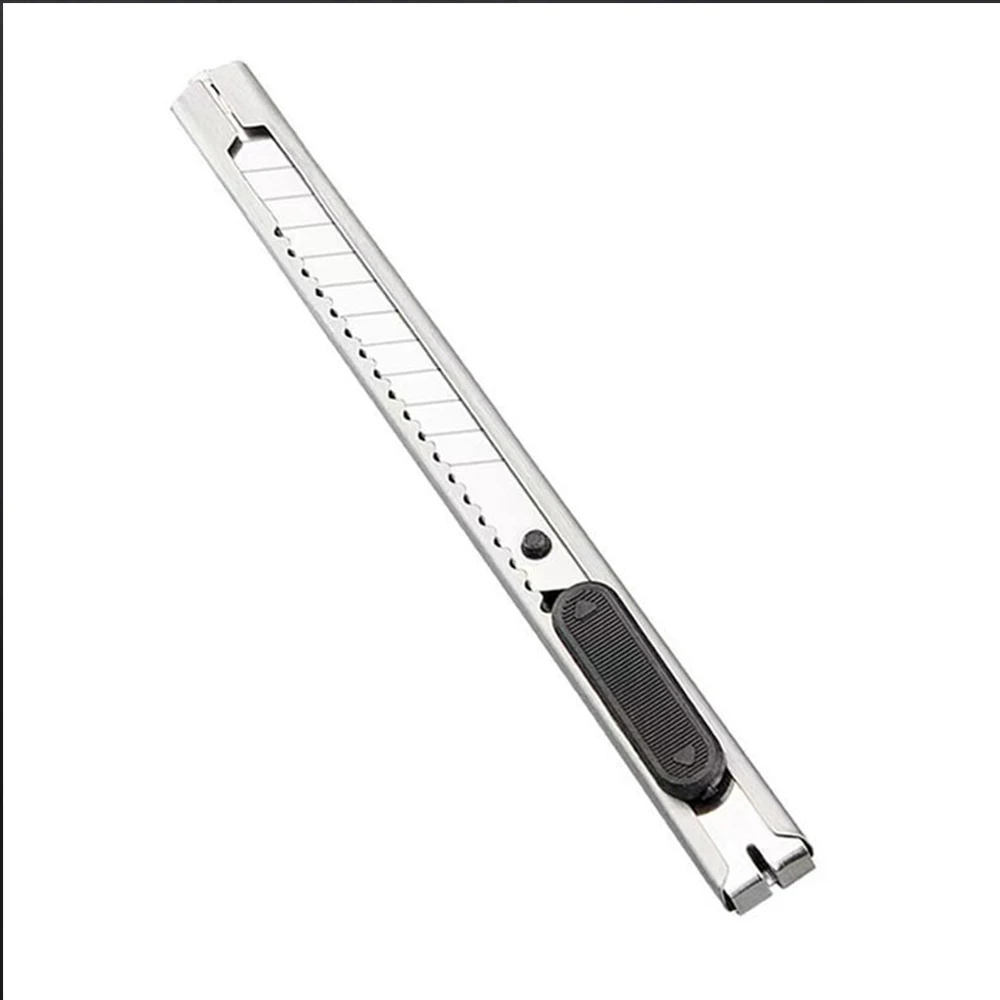 Utility Knife 10PCS 30 60Degree Retractable Box Cutter 9MM Blade Carbon Steel Self-Locking Design Cutting Tools Wallpaper Carton