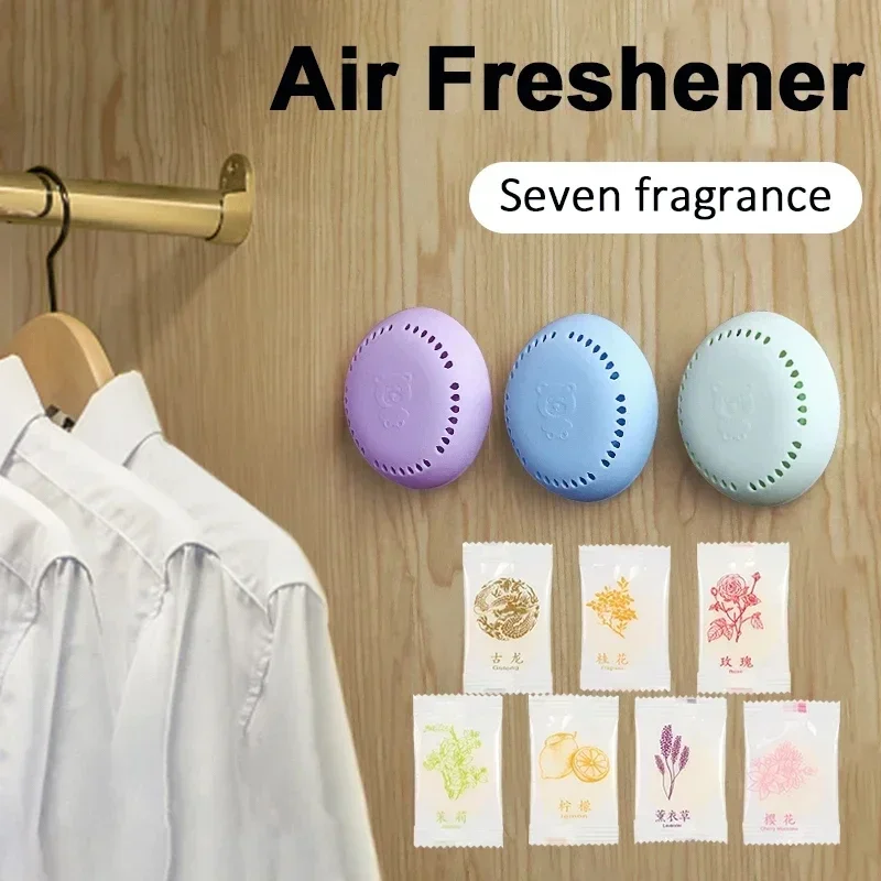 Solid Air Freshener Toilet Aromatherapy Fragrance Lasting Deodorant Round Freshener for Bedroom Wardrobe Car Household Supplies