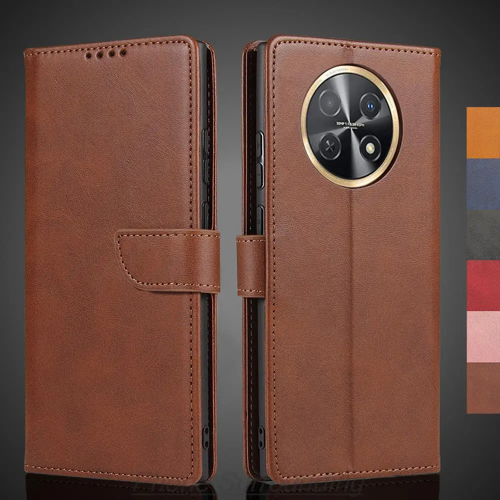 노바 Y91 케이스 지갑 플립 커버 가죽 케이스, 화웨이 노바 Y91 Pu 가죽 휴..