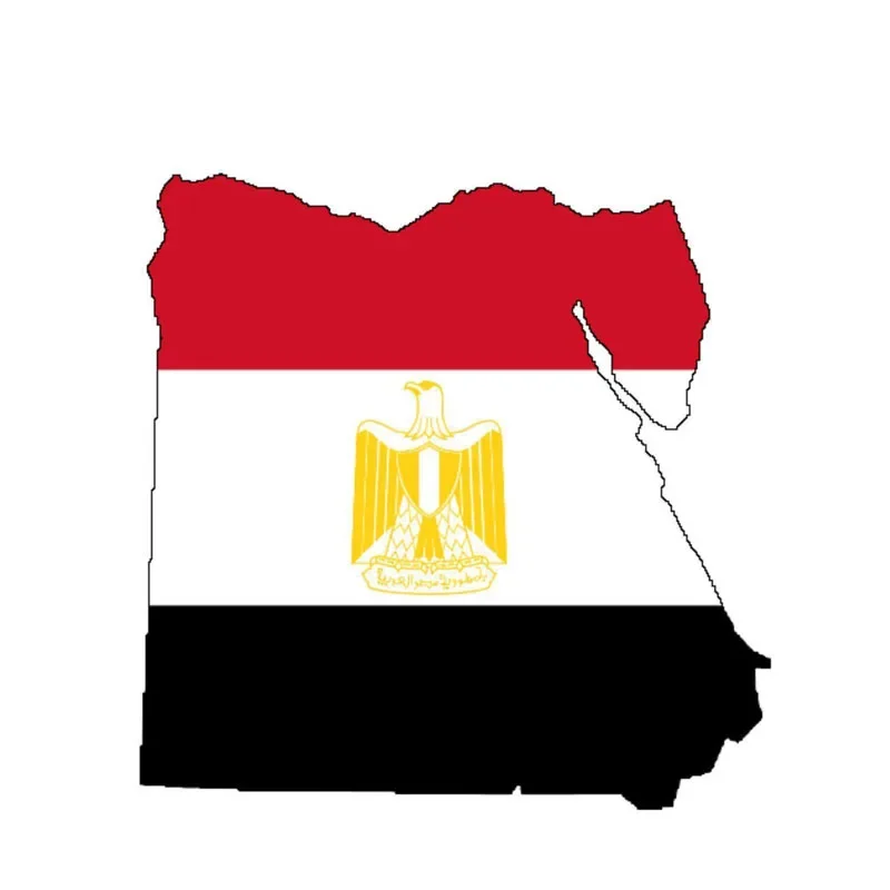 Personalized Customization Egypt Flag Map Waterproof Reflective Sunscreen Car Sticker Decal Car Accessories Decoration