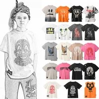 Summer N U Baby Boys Printed Short Sleeve T Shirts Children's Cotton Clothing Girls Letter Graffiti Bottom T-shirt Kids Homewear 1