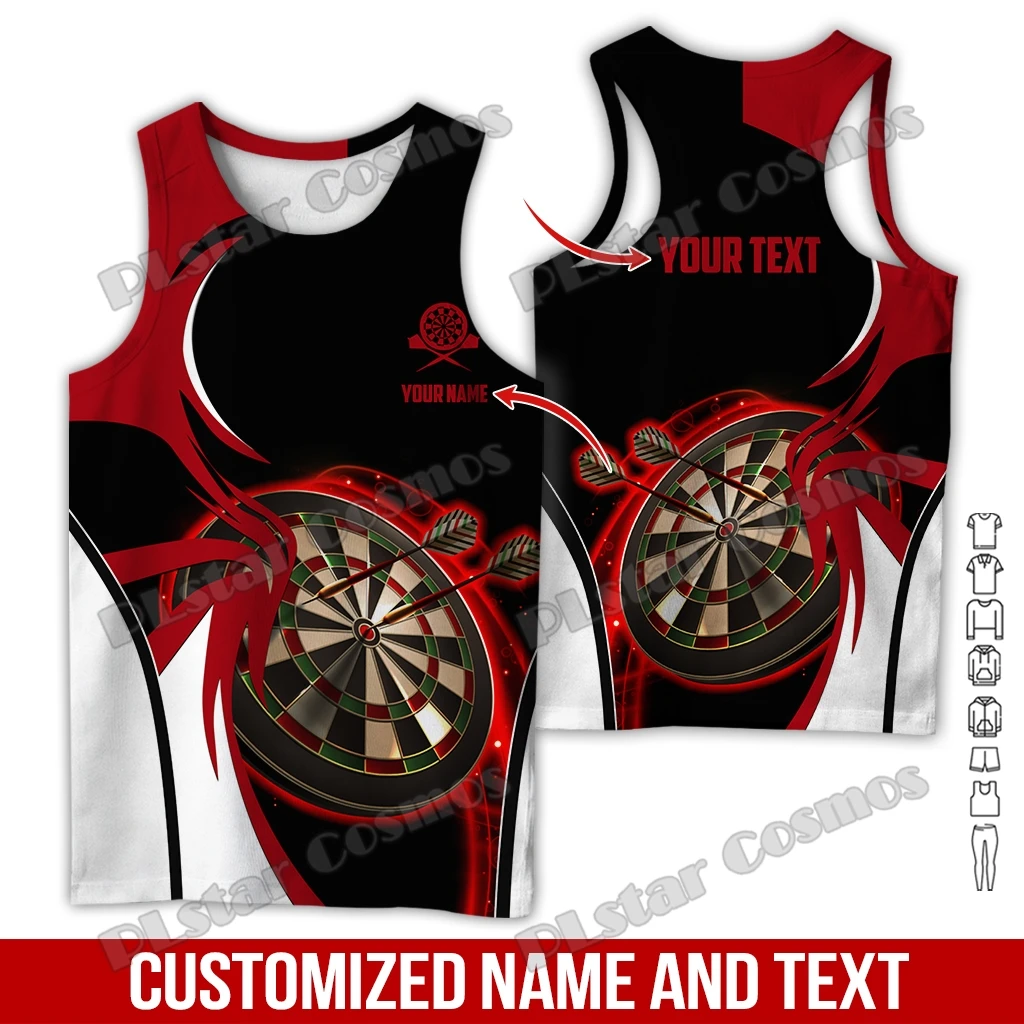 Personalisierte Name Darts Schädel Muster 3D Gedruckt Herrenmode Weste Sommer Unisex Casual Tank Tops Geschenk Für Darts Liebhaber BXD24 – Detail 10