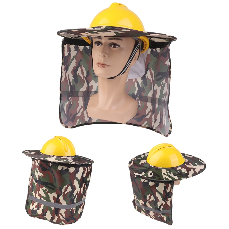 Summer Hard Hat Sun Shield Safety Helmets Neck Shield Helmets Reflective Stripe Hard Hat Visor Safety Cap Accessories safety helmet