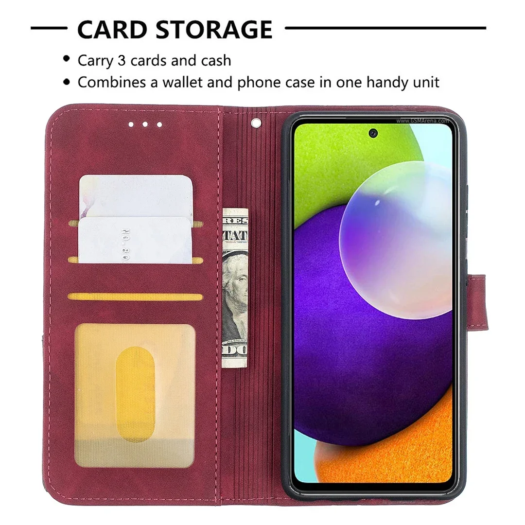 Phone Case Leather Wallet Case For Samsung Galaxy A06 A14 A15 A16 A35 A52 A53 A54 A55 S24 S23 Plus S22 S21 Ultra S20 FE
