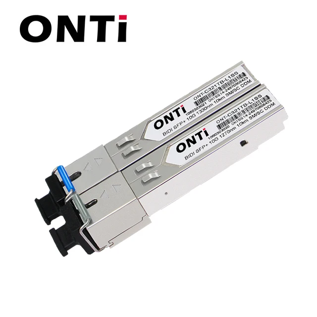 Модуль ONTi 10G BIDI SM SC WDM SFP+, 1270/1330 нм, одномодовый оптоволоконный модуль 10-60 км, совместимый с коммутатором Cisco 6
