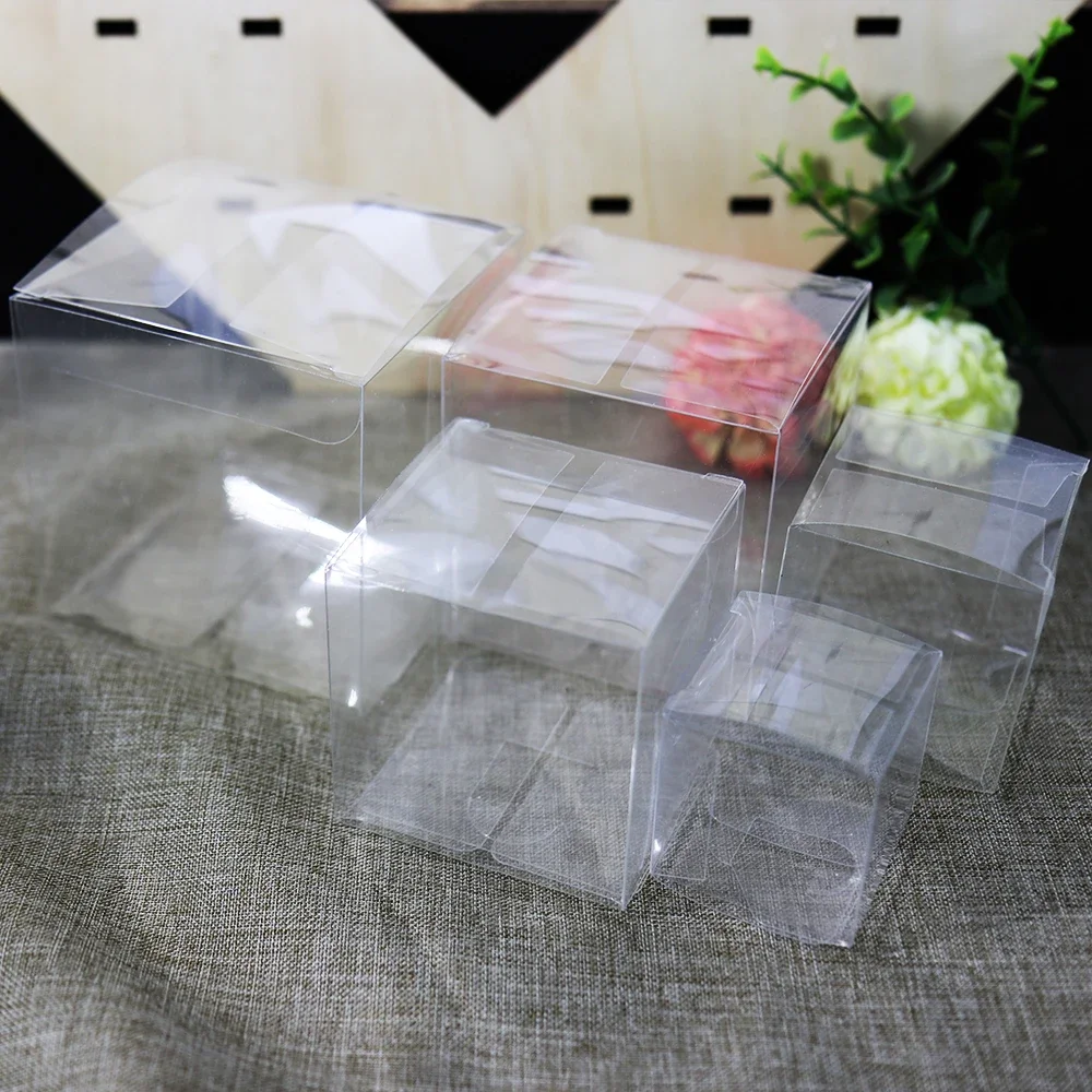 30/50PCs PVC Clear Candy Gift Box Transparent Chocolate Candy Boxes Event Sweet Candy Bags Birthday party Wedding Gift boxes