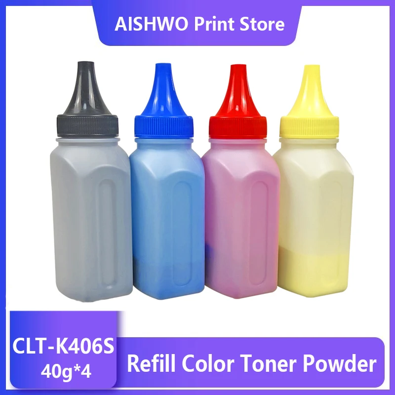 

ASW 4 x Refill Color toner Powder CLT 406S CLT-K406S for samsung 3305W 3306FN CLP-360 365 365W 366W CLX-3305