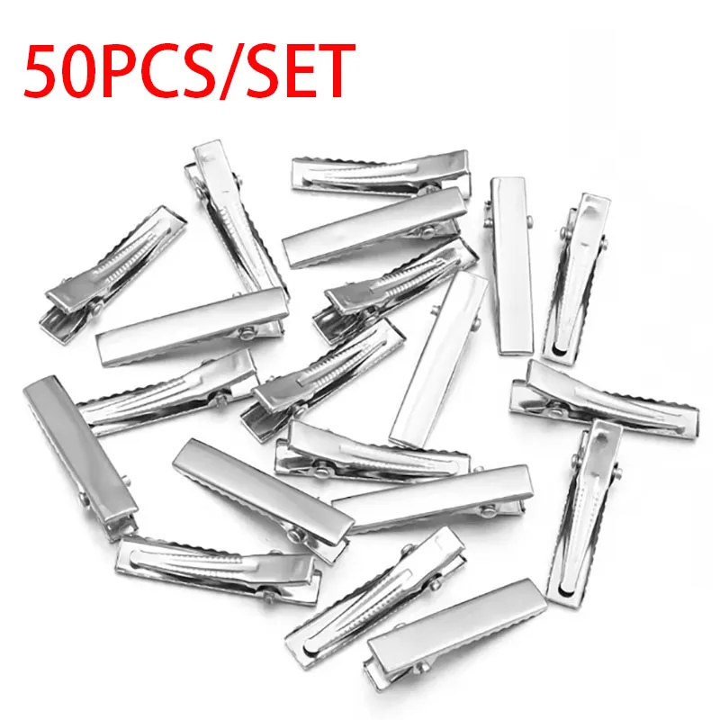 50 Stück Einzahnige Alligator-Haarklammern Entenschnabel-Haarspangen für Schmuckherstellung Haarnadel-Basen Make-up-Clips Haarnadel-DIY-Zubehör