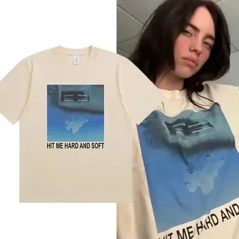 Camiseta Billie eilish 2025la misma camiseta de rap de manga corta de la marca de moda femenina me golpeó duro enel nuevoálb 1