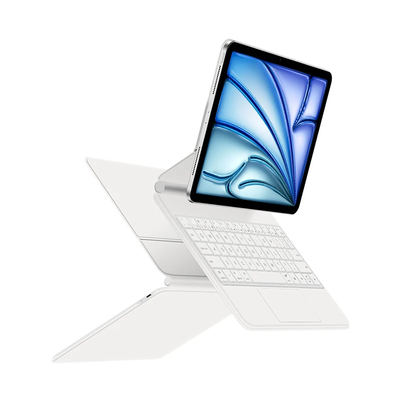 Huwei-teclado Mágico para o Novo Ipad Air Suporte Ajustável Luz de Fundo Touchpad Teclado Multilíngue Air 11 Air 11 2024 - Imagem 6