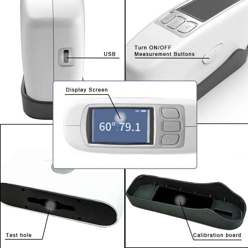 Portable Gloss Meter CS-300 SE 0.2GU high accuracy 100,000 measurements Single charge Long battery life