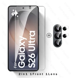 Premium Protective Case with 9H Tempered Glass Screen & Camera Protector Cover Film - Samsung S26 Plus (2In1 1Front 1Lens)