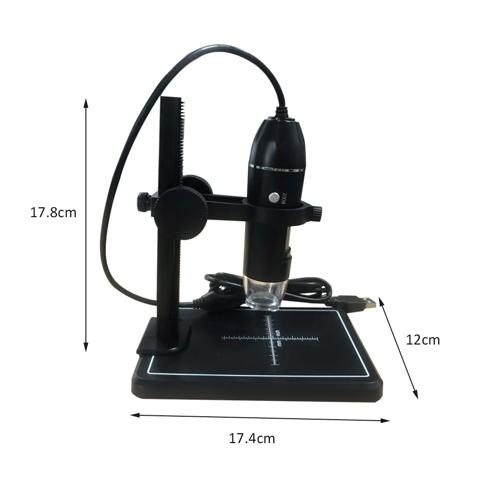USB 디지털 현미경 내장 8 LED 카메라 돋보기, 윈도우 XP, 비스타, 윈도우 7, 8, 10, 안드로이드용, 1000 배 확대