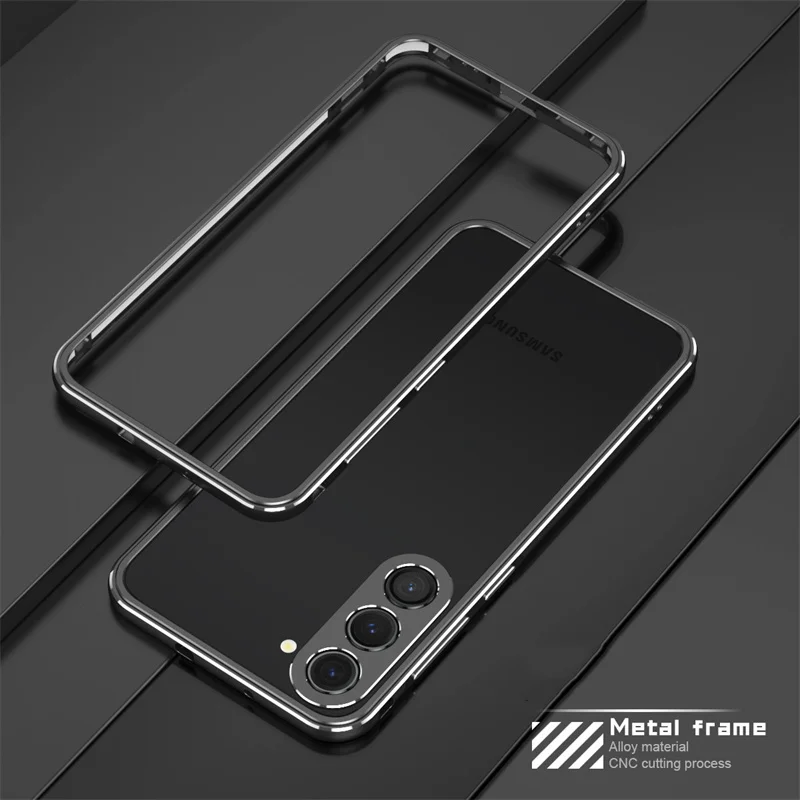Aluminum Metal Bumper Frame Slim Phone Case with Camera Protector