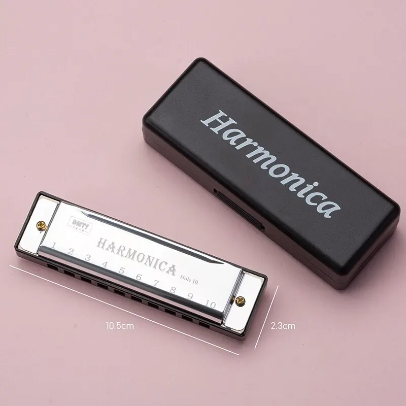 10 Hole Harmonica Mouth Organ Puzzle Musical Instrument Beginner Teaching Playing Gift Copper Core Resin Harmonica Harp 2
