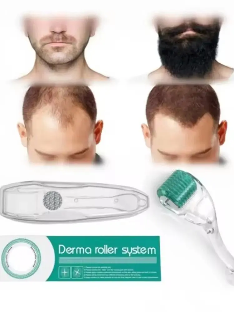 Derma Roller 192 pins Titanium Real Individual Needles Microneedling for Scalp Beard Hair Growth Deep Nourishing Massage