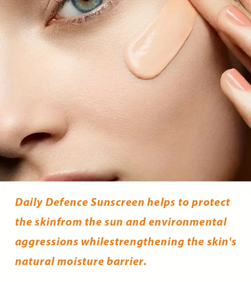 Orangefarbene Sonnenschutzlotion, Sonnenschutzcreme, aufhellende Gesichtscreme, Anti-Aging-Gel-Kontrolle_voghion.com