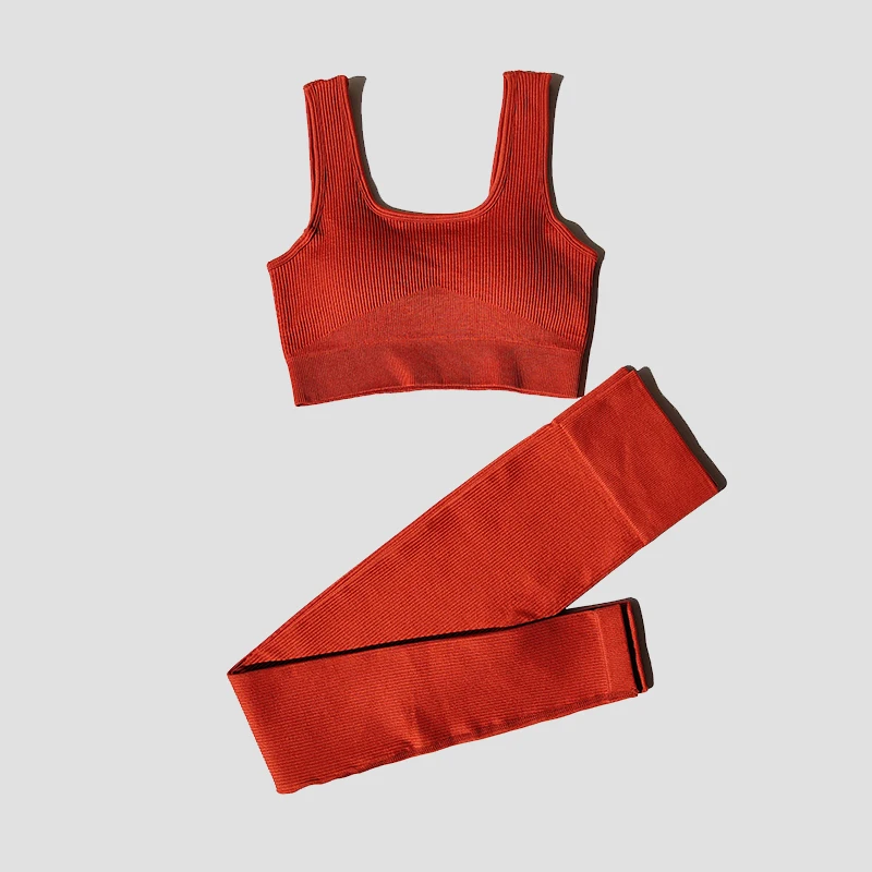 WAREBALL 2Pcs Women Sports Set Seamless Yoga Set Fitness Suit Gym Leggings Bra Workout Sportswear  Active Wear Gym Clothing