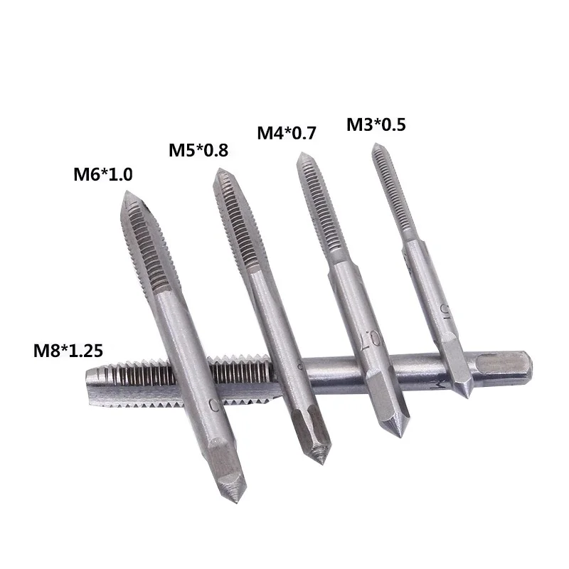 6 Pcs/Set Tap Drill Wrench Tapping Threading Tool M3-M8 Screwdriver Tap Holder Hand Tool Thread Metric Plug Tap Screw Taps
