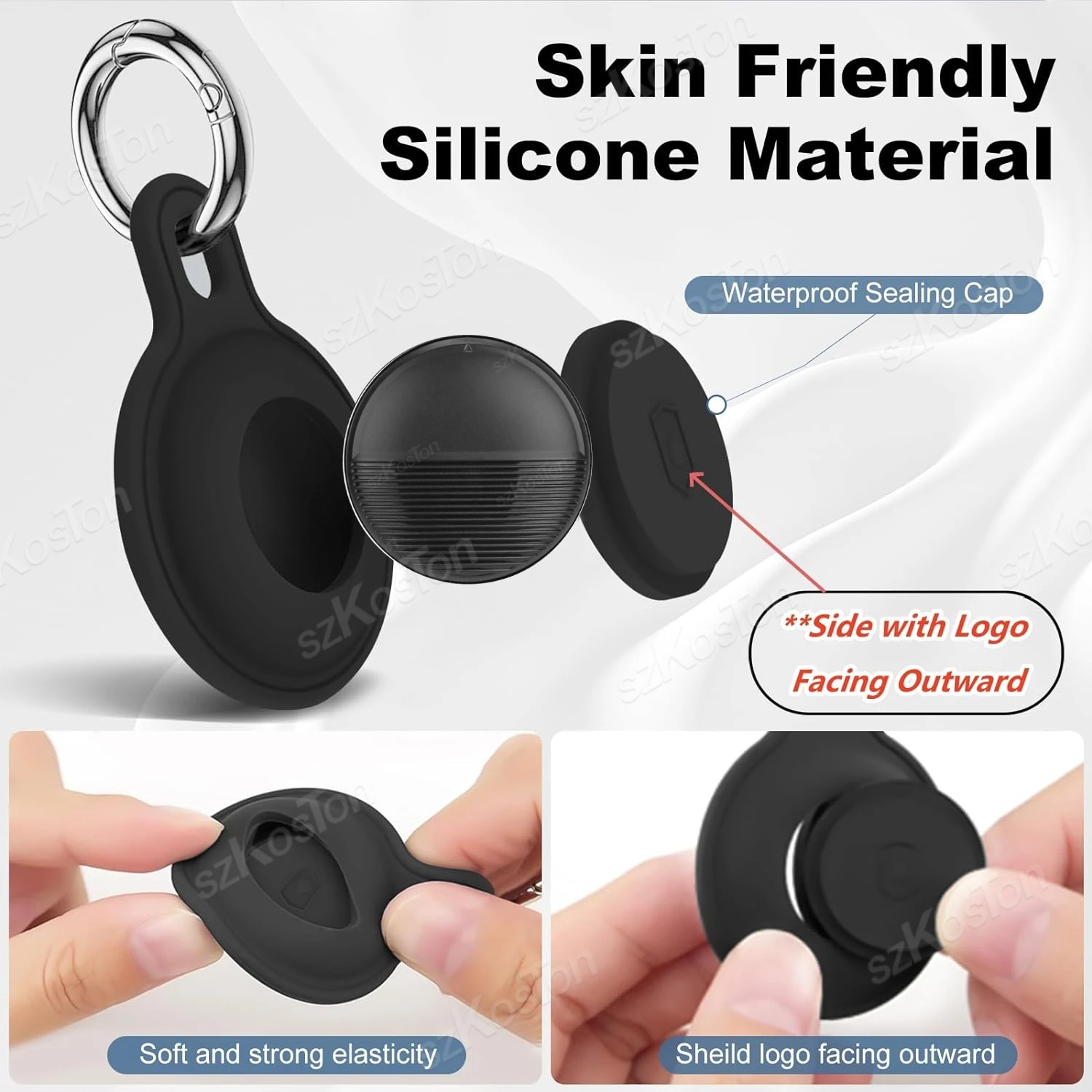 Mini GPS Tracker with Waterproof Protective Case only Compatible with iOS Find My APP Smart Tag Luggage Wallet Pet Key Finder