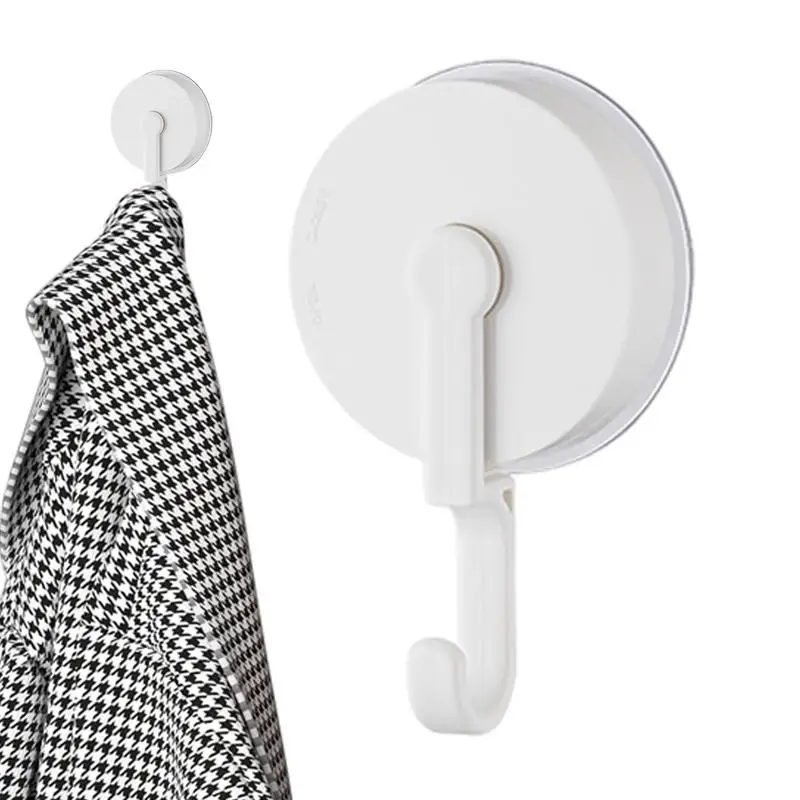 

Reusable Strong Shower Suction Cup Hook Vacuum Towel Hooks Punch Free Waterproof Kitchen Bathroom Hook Robe Hook