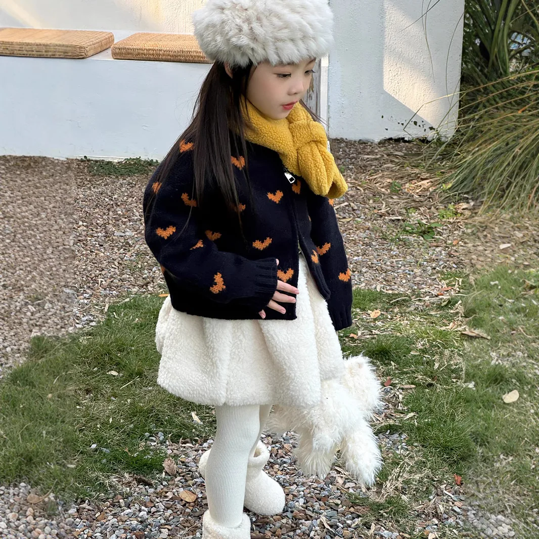 Baby Girls Skirt Lamb Wool Sweet Ball Gown Keep Warm Winter New Korean Style Childrens Bud Skirt